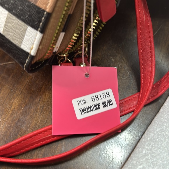 Deluxity Brown and Pink Crossbody Bag Nwt $180 - Picture 2 of 2